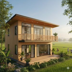 nhà lắp ghép 2 tầng 4 phòng ngủ 