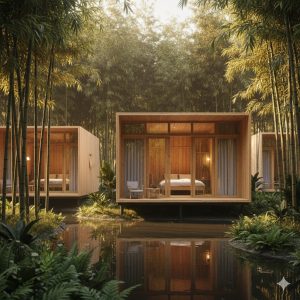 nhà siêu tốc sinh thái khung gỗ